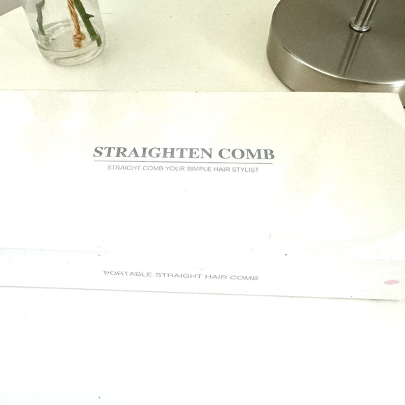 Portable Pink Ceramic Hair Straightening Comb Wireless Anti-Scald 3 Heat Stgs S7 - Picture 1 of 3